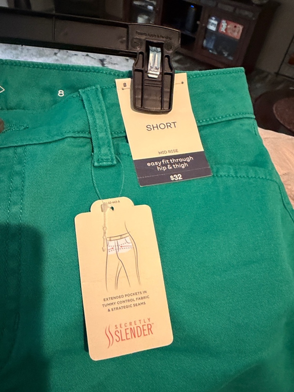 St. John's Bay Teal Green Casual Cargo Shorts - Picture 4 of 4